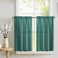 thumbnail image 1 of Poplin Solid Café Tier Curtains Window Treatment Kitchen Home Décor, 1 of 1