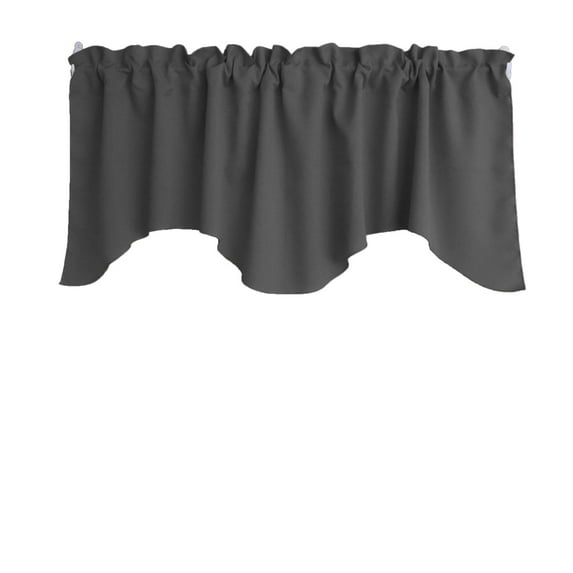 Poplin Solid Scalloped Wave Window Valance 58" Wide / 20" Tall