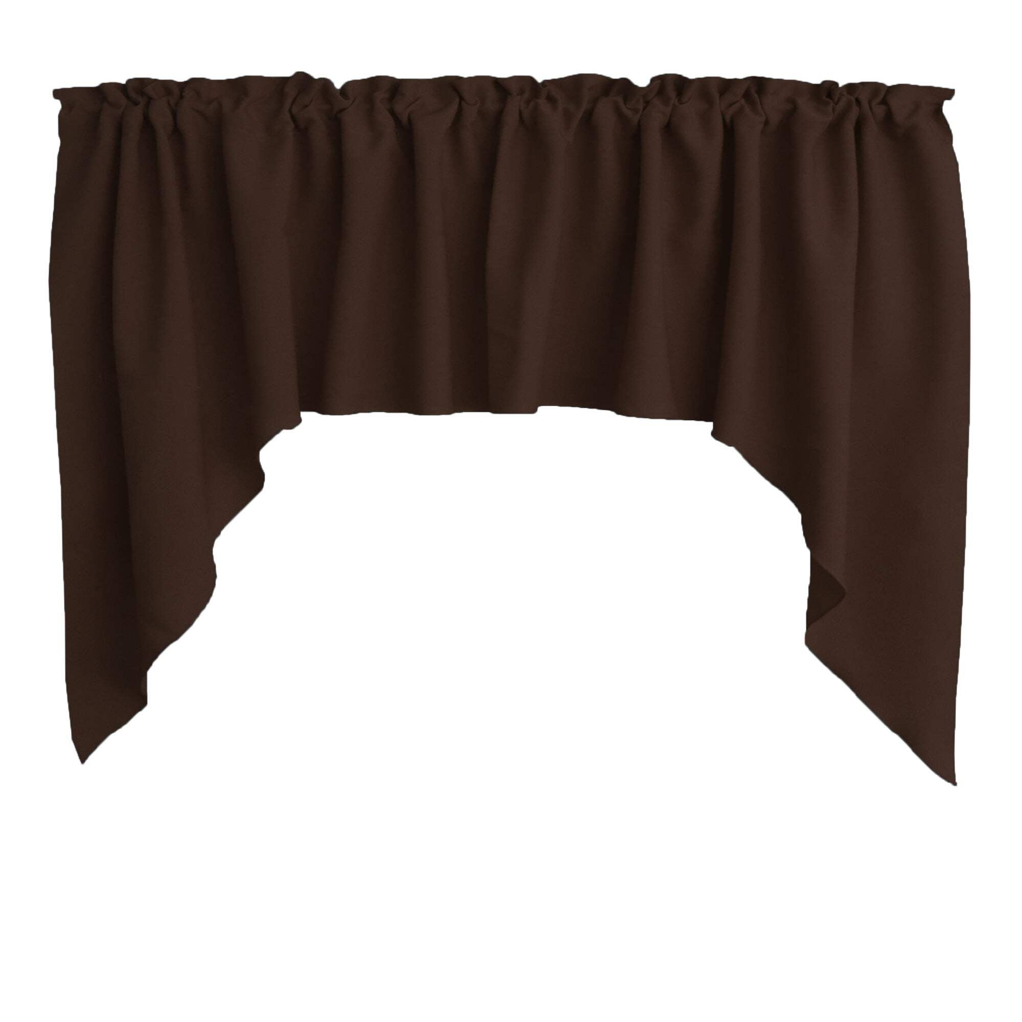 Brown Polyester Swag Window Valance 72'' Wide
