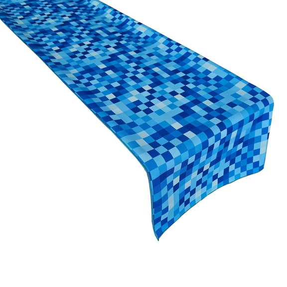 Poplin Square Pixelated Polyester Table Runner