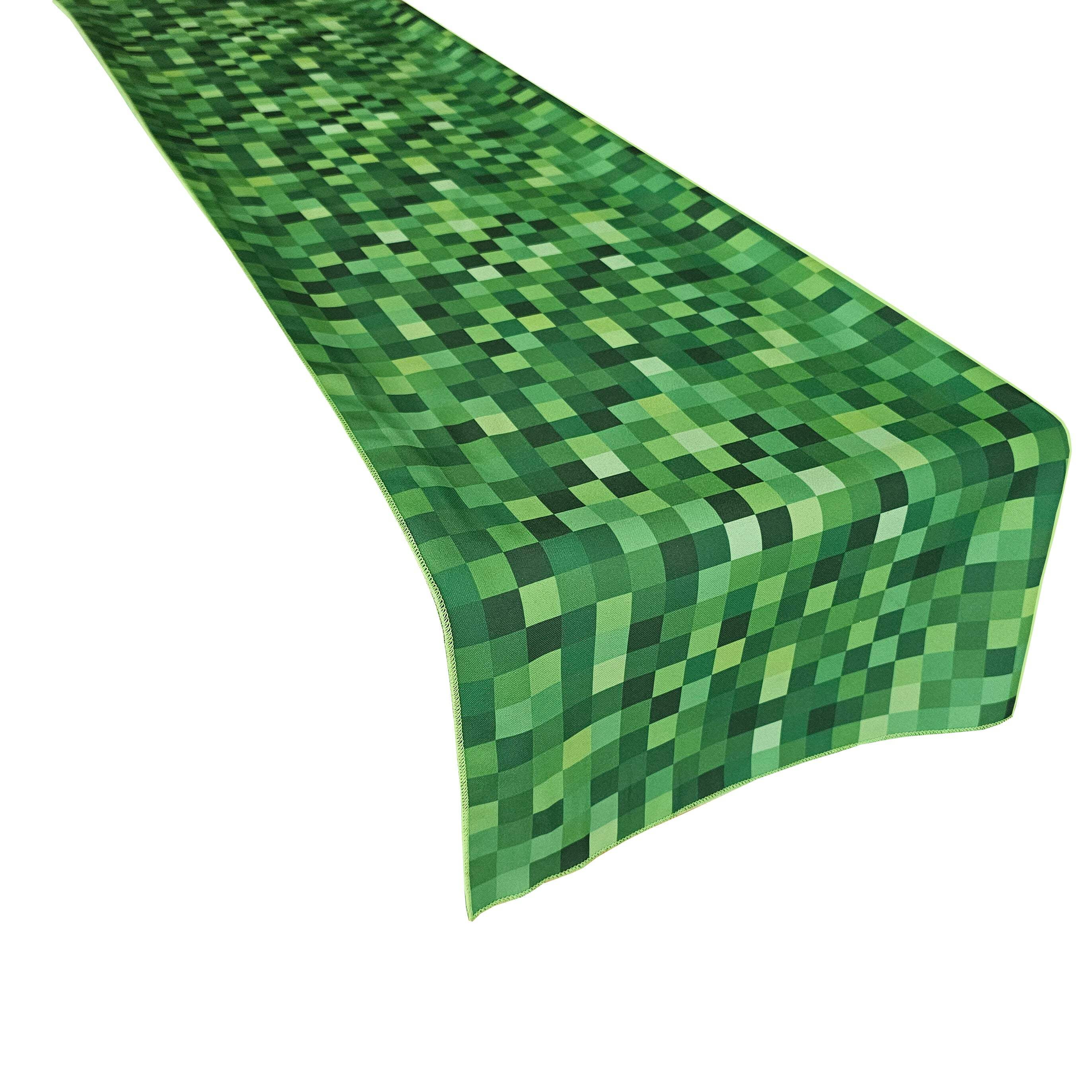 Poplin Square Pixelated Polyester Table Runner