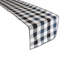 thumbnail image 1 of Poplin Table Runner Buffalo Gingham Checkered Black Navy and White, 1 of 1