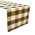 thumbnail image 1 of Poplin Table Runner Buffalo Gingham Checkered Brown and Cream, 1 of 1