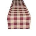 thumbnail image 1 of Poplin Table Runner Buffalo Gingham Checkered Burgundy and Beige, 1 of 1