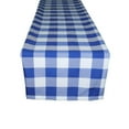 thumbnail image 1 of Poplin Table Runner Buffalo Gingham Checkered Royal Blue and White, 1 of 2