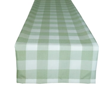 LA Linen Polyester Gingham Checkered 14 by 108-Inch Table Runner, Royal ...
