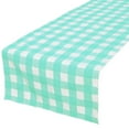 thumbnail image 1 of Poplin Table Runner Gingham Checkered Aqua Mint, 1 of 2