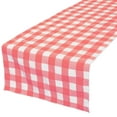 thumbnail image 1 of Poplin Table Runner Gingham Checkered Coral, 1 of 2
