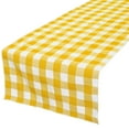 thumbnail image 1 of Poplin Table Runner Gingham Checkered Dark Yellow, 1 of 2