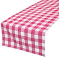 thumbnail image 1 of Poplin Table Runner Gingham Checkered Fuchsia, 1 of 2