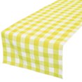 thumbnail image 1 of Poplin Table Runner Gingham Checkered Light Yellow, 1 of 2
