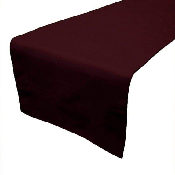 Poplin Table Runner Solid Burgundy