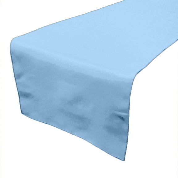 Poplin Table Runner Solid Light Blue
