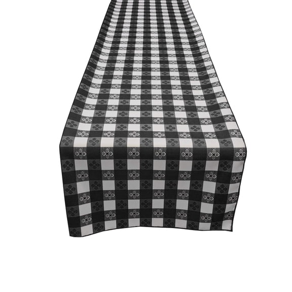 Poplin Tavern Gingham Checkered Polyester Table Runner