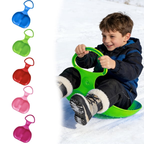 Popo Ride-On Bob, Sledge with Handle, Adults and Children Slider Sledge Snow Slider Bob Snow Racer for Tobogganing & Sledging 54cm