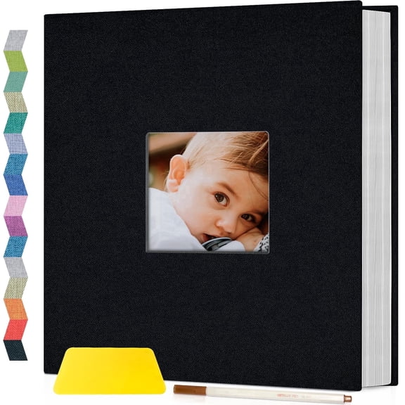 Photo Album 4x6 8x10 Self Adhesive Linen Scrapbook DIY Memory Book Wedding Family