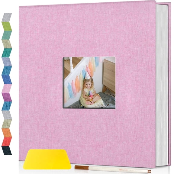 Photo Album 4x6 8x10 Self Adhesive Linen Scrapbook DIY Memory Book Wedding Family