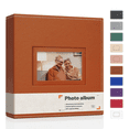 thumbnail image 1 of HeariCro Vegan Leather 4x6 Photo Album with Display Window Memory Book Family Wedding Gift, 1 of 7