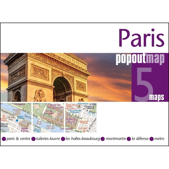 Popout Maps Paris Popout Map, (Paperback)