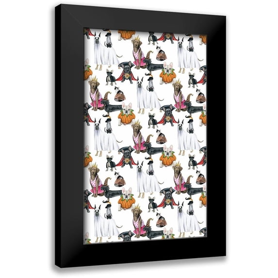 Popp, Grace 10x14 Black Modern Framed Museum Art Print Titled - Howloween Collection E