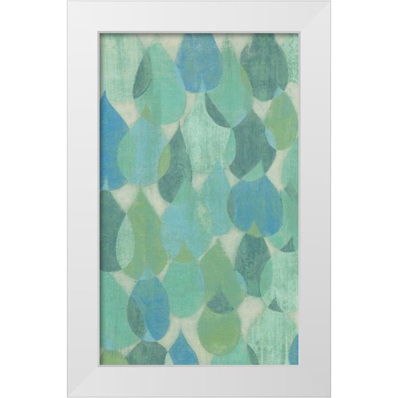 Popp, Grace 10x14 White Modern Wood Framed Museum Art Print Titled - Rain Drops I