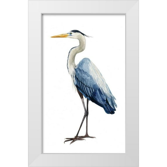 Popp, Grace 10x14 White Modern Wood Framed Museum Art Print Titled - Seabird Heron I