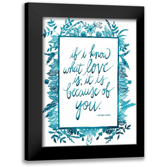 Popp, Grace 11x14 Black Modern Framed Museum Art Print Titled - Love Quote II