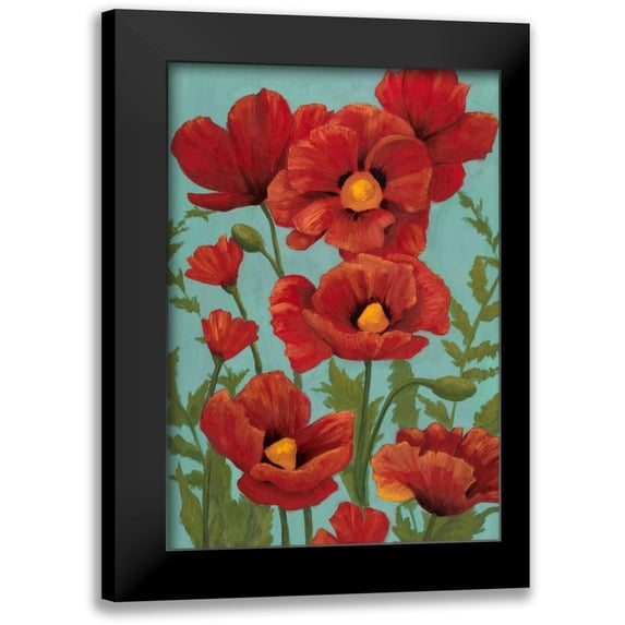 Popp, Grace 11x14 Black Modern Framed Museum Art Print Titled - Poppy Promenade I