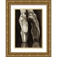 thumbnail image 1 of Popp, Grace 11x14 Gold Ornate Wood Framed with Double Matting Museum Art Print Titled - Ballet Shoes I, 1 of 4
