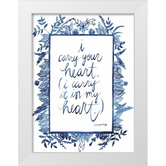 Popp, Grace 11x14 White Modern Wood Framed Museum Art Print Titled - Love Quote III