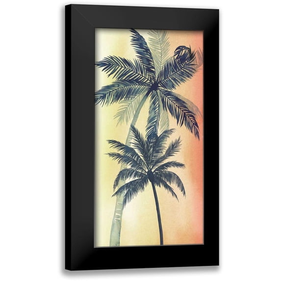 Popp, Grace 11x18 Black Modern Framed Museum Art Print Titled - Vintage Palms II