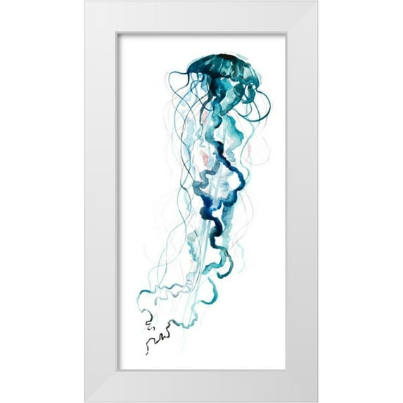 Popp, Grace 11x18 White Modern Wood Framed Museum Art Print Titled - Electric Tangle I