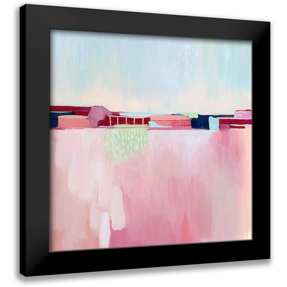 Popp, Grace 12x12 Black Modern Framed Museum Art Print Titled - Candy Cityscape II