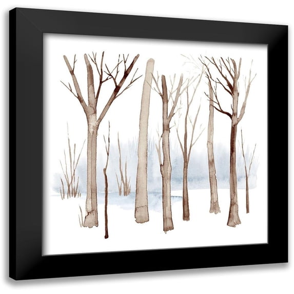 Popp, Grace 12x12 Black Modern Framed Museum Art Print Titled - Cypress Sounds I