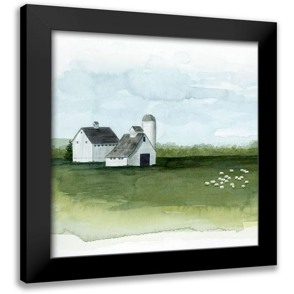 Popp, Grace 12x12 Black Modern Framed Museum Art Print Titled - Delilahs Farm I