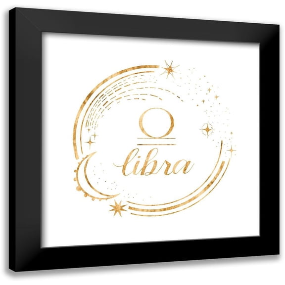 Popp, Grace 12x12 Black Modern Framed Museum Art Print Titled - Gilded Astrology VII