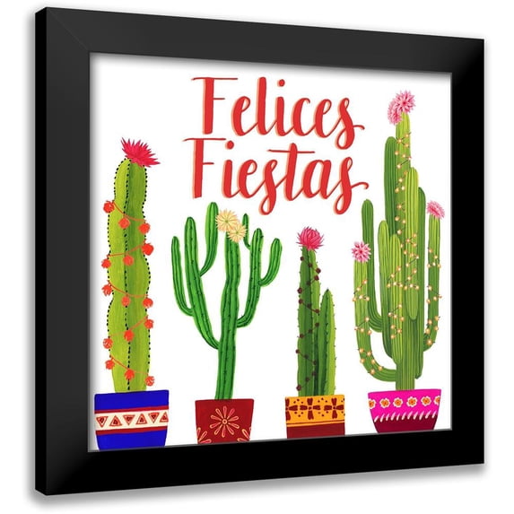 Popp, Grace 12x12 Black Modern Framed Museum Art Print Titled - Navidad Tropical II