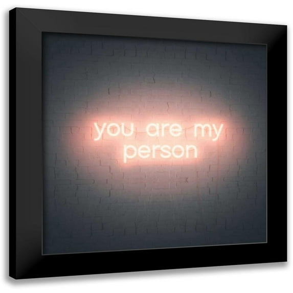 Popp, Grace 12x12 Black Modern Framed Museum Art Print Titled - Neon Love IV