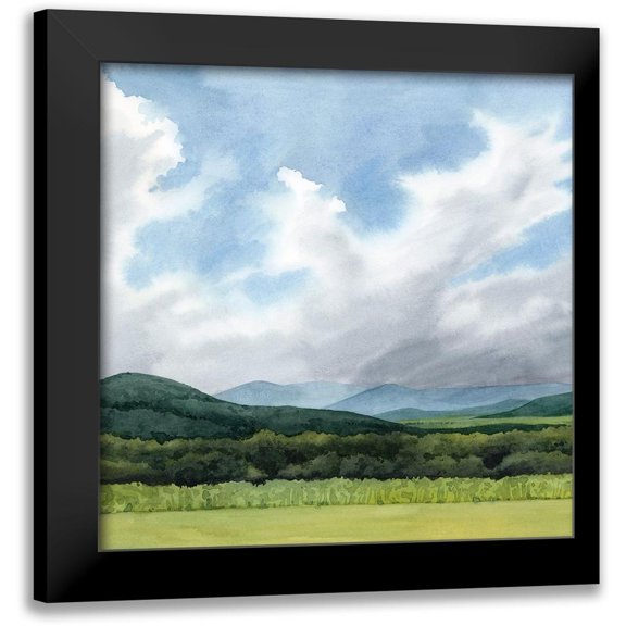 Popp, Grace 12x12 Black Modern Framed Museum Art Print Titled - Sapphire Mountains I