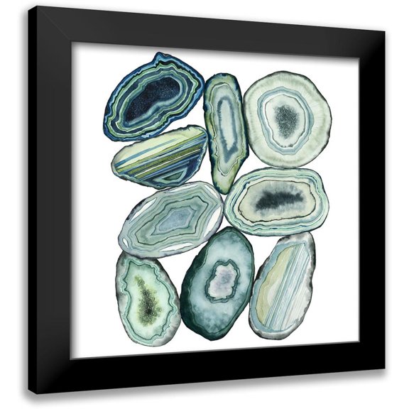 Popp, Grace 12x12 Black Modern Framed Museum Art Print Titled - Stacked Agate II