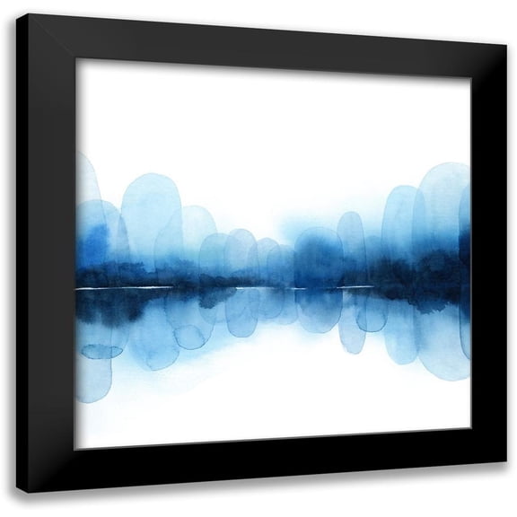 Popp, Grace 12x12 Black Modern Framed Museum Art Print Titled - Ultramarine Mirror I