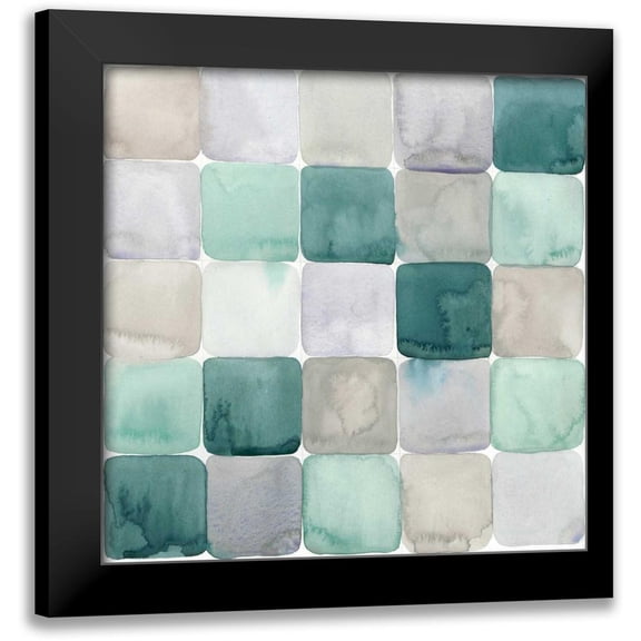 Popp, Grace 12x12 Black Modern Framed Museum Art Print Titled - Watercolor Window Panes II