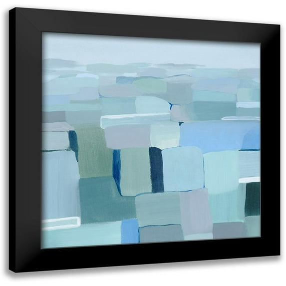 Popp, Grace 12x12 Black Modern Framed Museum Art Print Titled - Wave Crest Abstract I