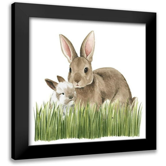 Popp, Grace 12x12 Black Modern Framed Museum Art Print Titled - Woodland Babes III