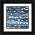 thumbnail image 1 of Popp, Grace 12x12 Black Ornate Wood Framed with Double Matting Museum Art Print Titled - Indigo Ripple VI, 1 of 4