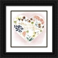 thumbnail image 1 of Popp, Grace 12x12 Black Ornate Wood Framed with Double Matting Museum Art Print Titled - Love in Flowers I, 1 of 4