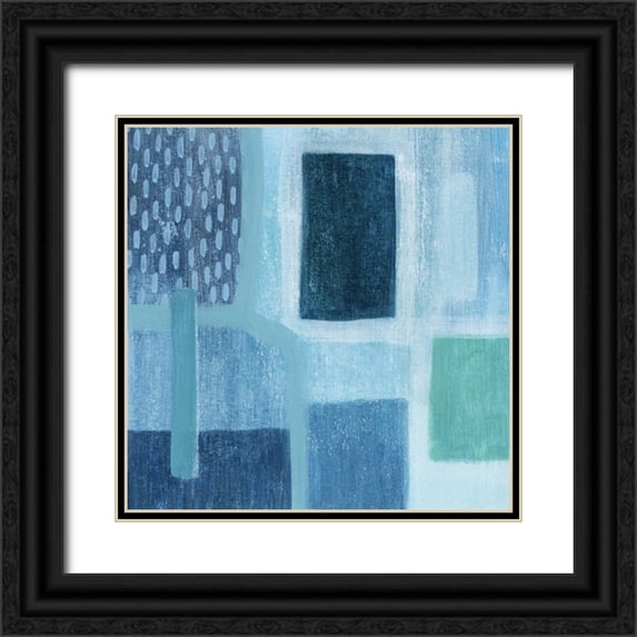 Popp, Grace 12x12 Black Ornate Wood Framed with Double Matting Museum Art Print Titled - Waterfall Whisper IV