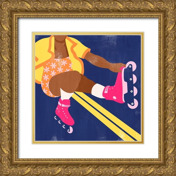 Popp, Grace 12x12 Gold Ornate Wood Framed with Double Matting Museum Art Print Titled - Blade Babe I