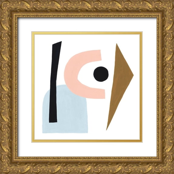 Popp, Grace 12x12 Gold Ornate Wood Framed with Double Matting Museum Art Print Titled - Informal Formation II
