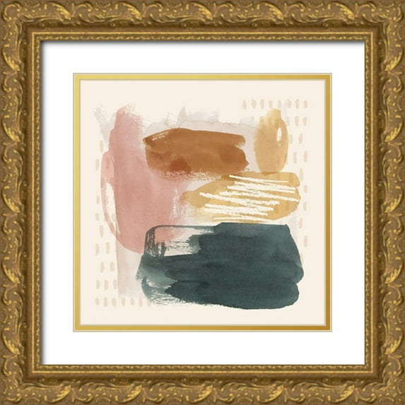 Popp, Grace 12x12 Gold Ornate Wood Framed with Double Matting Museum Art Print Titled - Ochre Echo IV